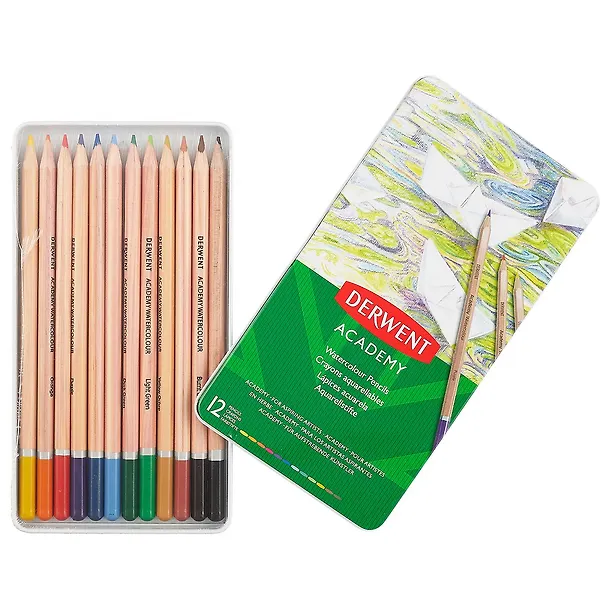 Карандаши цветные акварельные «Academy watercolor», Derwent, 12 цветов 219315 — 2