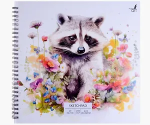 Скетчбук 270*270 20л "Волна" акварел. бумага, 200г/м2,тв.обложка, евроспираль