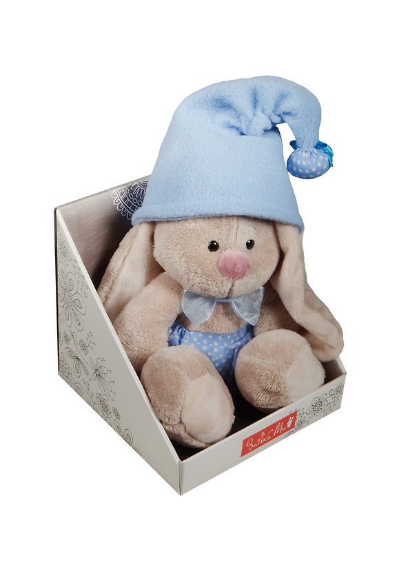 Мягкая игрушка Зайка Ми гномик в голубом (15 см) (SidX - 117) 2497393 — 1