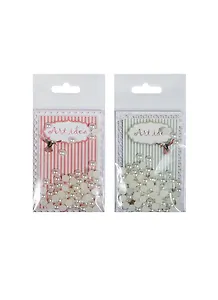 Полубусины круглые пластик белые (6мм) (6гр) (заготовки для декорирования) (упаковка)