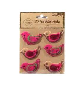 Набор стикеров Птицы  6 шт  3,5*5,5см цвета в ассортименте