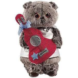 Мягкая игрушка Басик в жилете с гитарой (25 см) (Ks25-104) 2784673