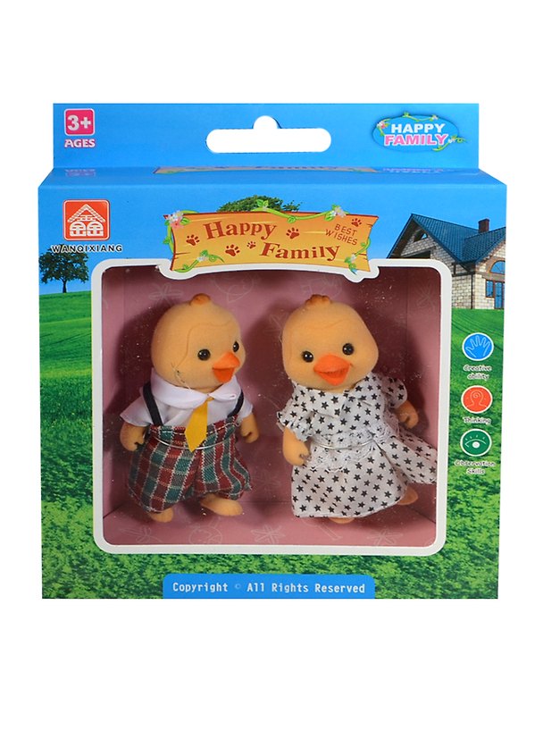 Игровой набор Фигурки животных Семья уточек (012-04C) (2шт) (Happy Family) (3+) (коробка) 2422370 — 1