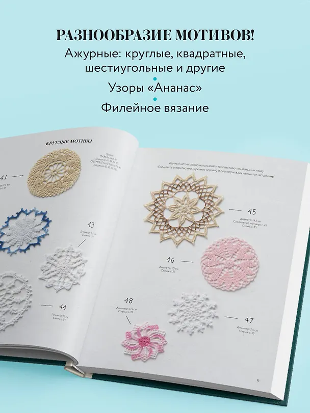 Книга Большая книга ажурного вязания. 100 салфеток и мотивов крючком (NIHON VOGUE Corp.) — 10