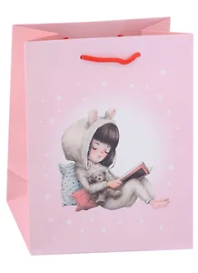 Пакет А4 36*26*10 "Девочка и мишуля. Basic" дет., бум.мат.ламинат