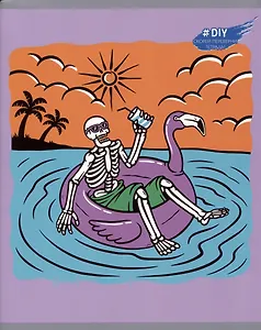 Тетрадь в клетку Listoff, "DIY Collection. Skeletons", 96 листов, в ассортименте