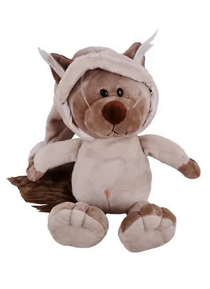 Игрушка мягкая  Кот в капюшоне, 24 см (серый и белый) 2691771