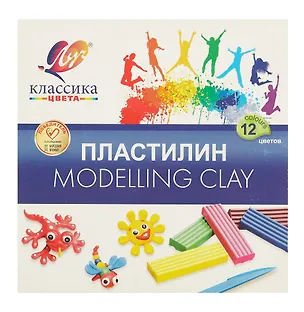 Пластилин  "Классика", 12 цветов 214579