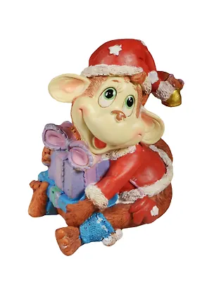Фигурка Обезьяна с подарком (10,5х9х6см) (100-273) 2496236