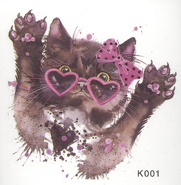Тату Trandy kittens, 8*10,  (микс)(орр) 2859027 — 3