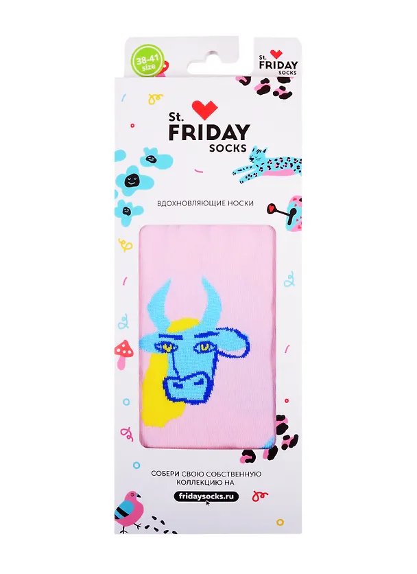Дизайнерские носки St.Friday Бабло Быкассо, автопортрет, (38-41) 2823518 — 1