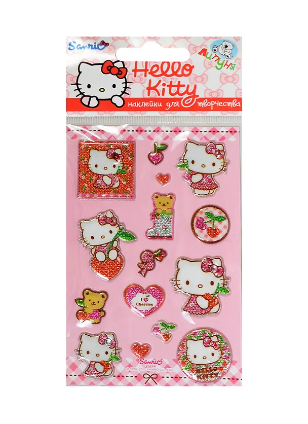 Зефирные блестящие наклейки Вишенки (HKPg02) 2362756 — 1
