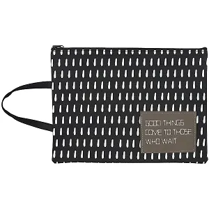 Папка для тетрадей В5 "Black and white" молния, ассорти