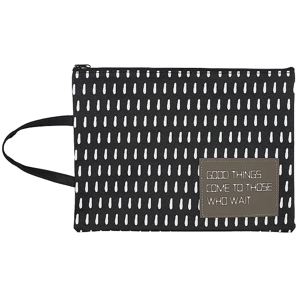 Папка для тетрадей В5 "Black and white" молния, ассорти 253763 — 1