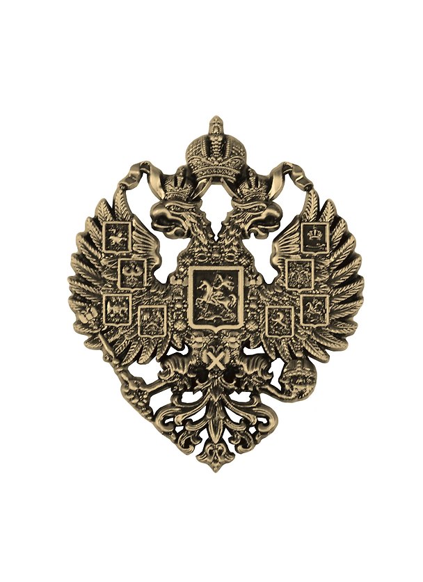 Магнит герб Россия Двуглавый орел (металл цв.бронза) (027-3BR-GR) 2502617 — 1