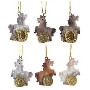 Фигурка декоративная подвесная Лошадка, 6 вариантов (3х1х4) (821423) 3126909