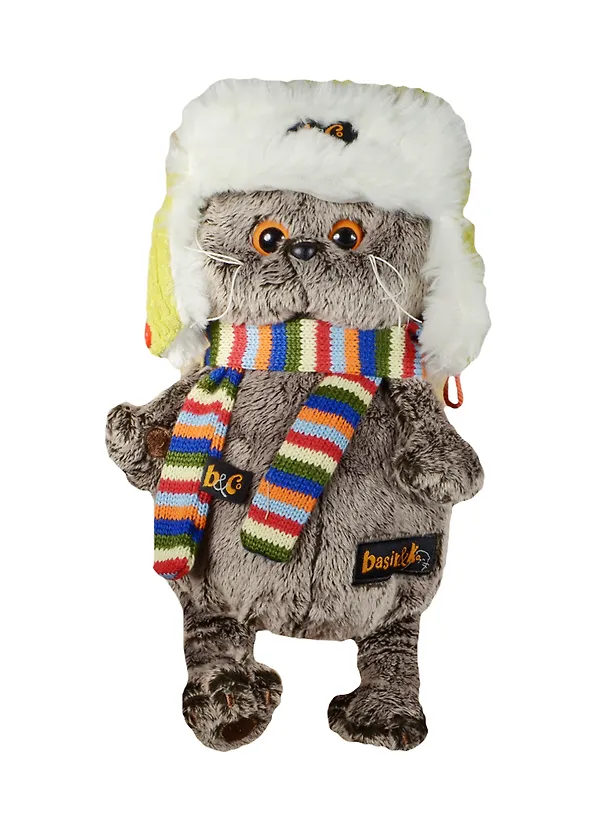 Мягкая игрушка Басик в зимней шапке (Ks22-033) 2496441 — 1