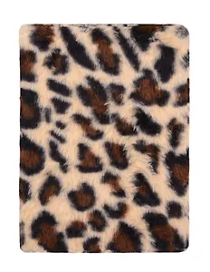 Книга для записей А5 80л лин. &quot;Лео&quot; с мехом, ассорти