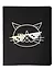 Тетрадь 48л кл. "TOTAL BLACK. Cat and mouse" цветной диз.картон, тиснение фольгой, гологр.линза, ассорти — 3070085 — 3