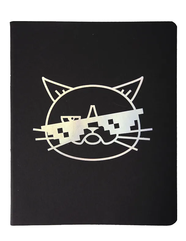 Тетрадь общая «Total black. Cat and mouse» в ассортименте, 48 листов в клетку, A5 - Listoff 3070085 — 3
