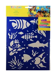 Трафарет пластиковый Подводный мир (Tz 15518) (Kids creative) (3+) (упаковка)