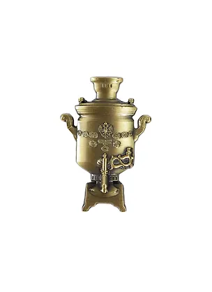Магнит фигурка металл рельеф Самовар цв. бронза (027-3BR-56-2) 2415669