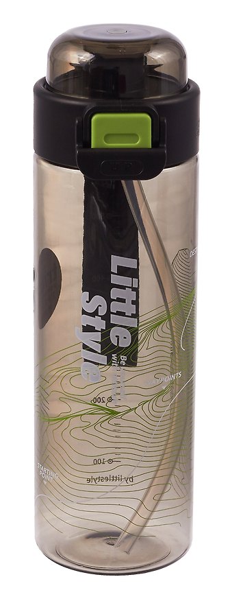 Бутылка Little Style Карта (темно-серая) (пластик) (630мл) (12-7306-202604_32) 3163307 — 1
