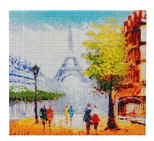 Алмазная мозаика (блестящая) с подрамником, с полным заполнением "Однажды в Париже", 30 х 30 см 3059240