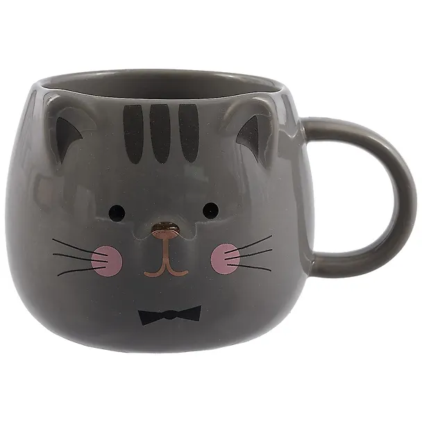 Кружка с ушками Котик (керамика) (480мл) (12-06641-766) 2870738 — 2
