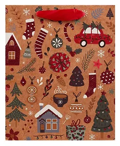 Пакет А4 32*26*12 "Сказка" Новый год, бум.мат.