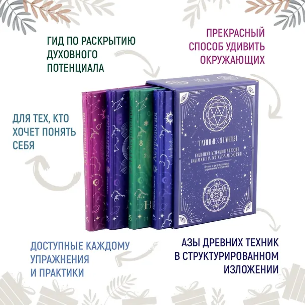 Книга Тайные знания. Большой астрологич.подарок на все случаи жизни (темный футляр) (к-т из 4-х книг) (Саша Фентон, Касс Джексон, Джейни Джексон, Линн Лорен, Эни Кристи) — 2