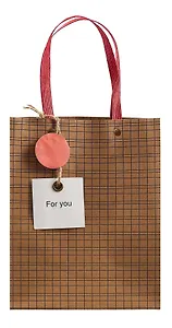 Пакет А5 23*18*10 "Клетка." нейтр., крафт.