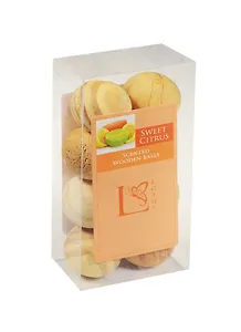 Ароматические шарики 9,5х5х2,5см дерево 8шт. Апельсин (DF165-Or)