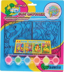 Набор, для детского творчества, Centrum, Hobby Kit, Витражная картинка, с красками, в блистере