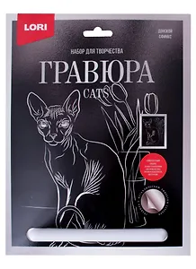 Набор для творчества. Гравюра большая с эффектом серебро "Донской сфинкс"