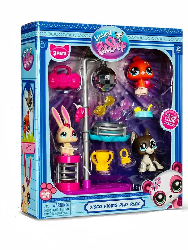 Набор Дискотека три фигурки мини-животных с аксессуарами коллекция Littlest Pet Shop (4+) (коробка) 3127561 — 1