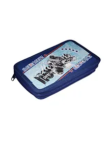 Пенал школьный 2отд. "Вратарь" 19*11см, ткани, Оникс