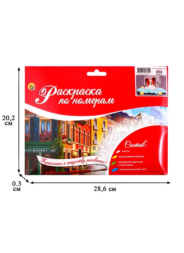 Набор ТМ Рыжий Кот Раскраска на картоне A4 Щеночек на подушке (Арт. Р-2369) 2808898 — 3