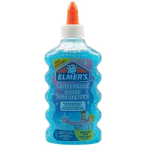 Клей для слаймов с блёстками, голубой, 177 мл