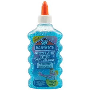 Клей для слаймов с блёстками, голубой, 177 мл 253246