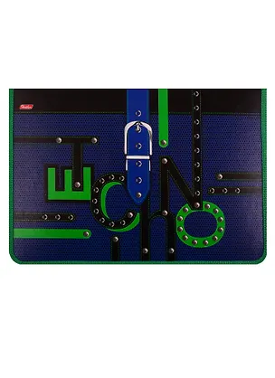 Папка для тетрадей А4 "Техно" молния с трех сторон, откид.планка, инд.уп. 250173