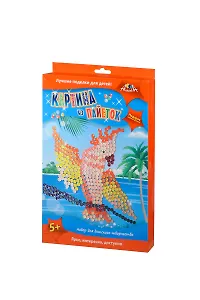 Картины из пайеток Попугай (C2422-02) (набор для детского творчества) (5+) (упаковка)