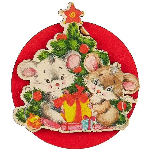 Магнит Новогодний в ассортименте (дерево) (пакет) (НГ20) 2751338 — 9