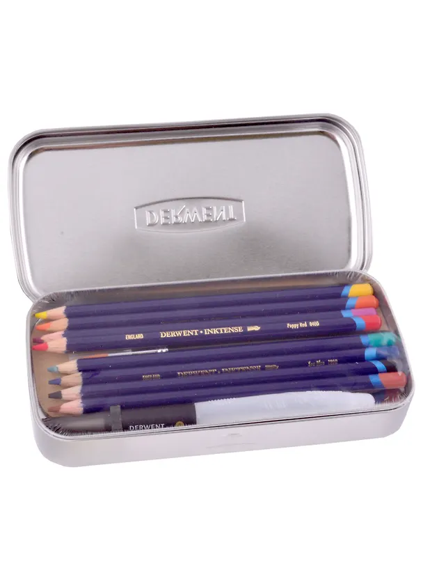 Набор акварельных карандашей Inktense 11предметов в мет. упак 262065 — 4