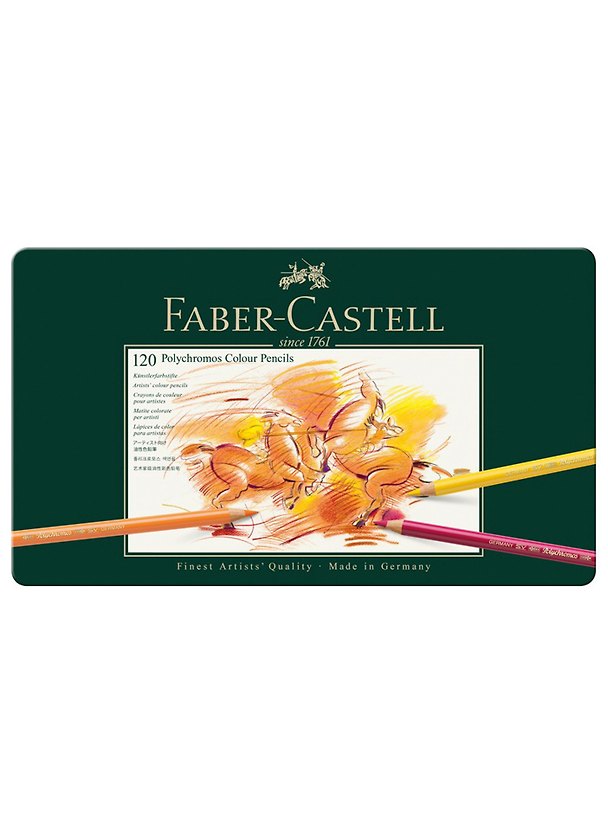 Карандаши цветные художественные"Polychromos" 120цв., метал. коробка, Faber-Castell 261607 — 1