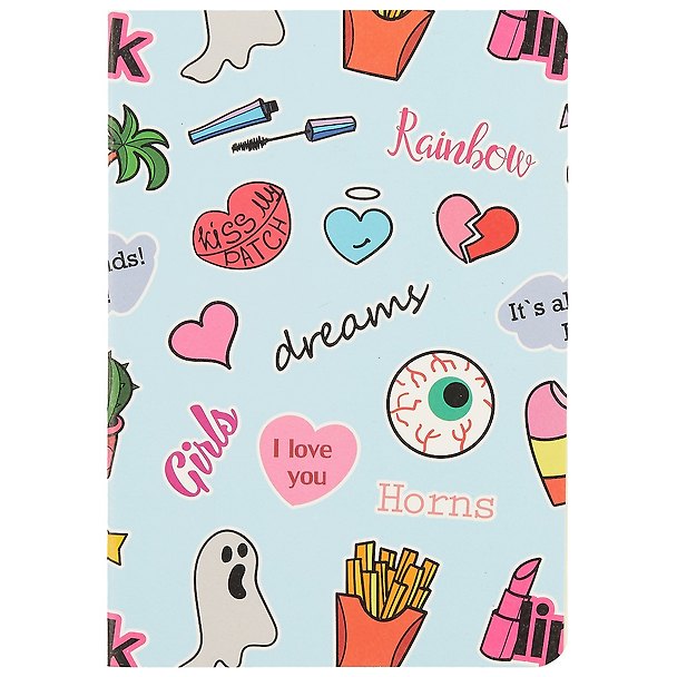 Записная книжка «Stickers» А6, 32 листа в линейку, сшивка, Kairui, в ассортименте 247239 — 1