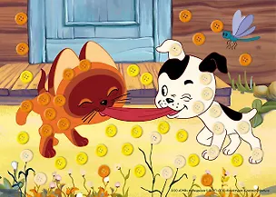 Мозаика из пуговиц "Котёнок по имени Гав" 2941353