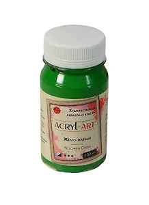 Краска акриловая "Акрил-Арт" желто-зел.,100мл,банка, Таир