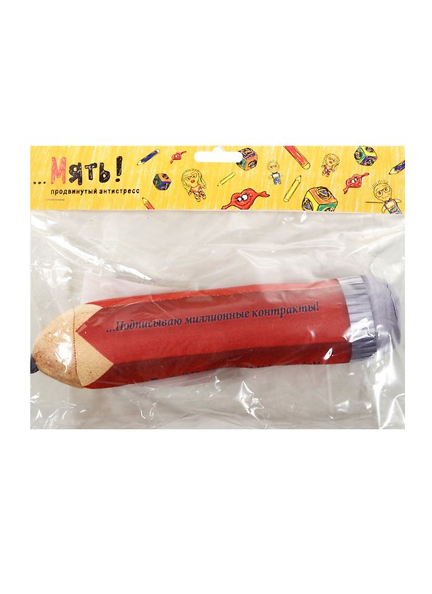 Мягкая игрушка-антистресс Карандаш красный (27х5х5) 2503492 — 1