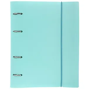 Тетрадь 120 листов, клетка, "Canvas" бирюза, на кольцах, на резинке 3104482